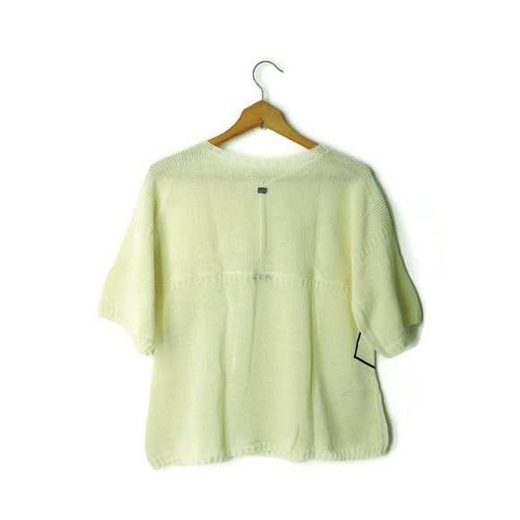 CHANEL 2pc twinset sweater set Ivory Black CC logo 2012 Spring Collection - Picture 6 of 14